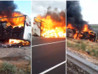 Под Астраханью случилось тройное ДТП с пожаром, водитель сгорел заживо