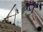 На мосту в Астрахани демонтировали расшатанный столб