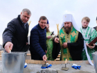 В Астрахани заново заложили капсулу в основание храма Александра Невского