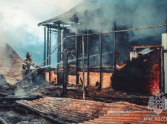 Астраханские пожарные больше трёх часов тушили крупный пожар в Ленинском районе