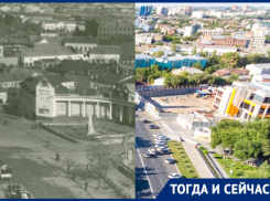 Астрахань тогда и сейчас: вид на памятник И.В. Сталину с колокольни Кремля