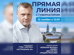 10 ноября астраханский губернатор проведет «Прямую линию»