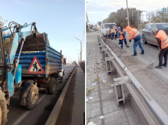 С трёх астраханских мостов увезли 20 тонн мусора