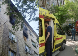 В Астрахани на пожаре в жилом доме пострадали маленькие дети