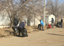 В Астрахани чиновники на улицах убирали мусор и сдирали объявления