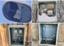 На севере Астраханской области вандалы планомерно уничтожают электрощиты