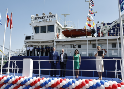 Построенный на астраханских верфях танкер назвали в честь краеведа Сергея Львова