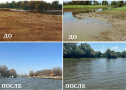 Из протоки Обуховская под Астраханью достали более 170 тысяч кубометров грунта