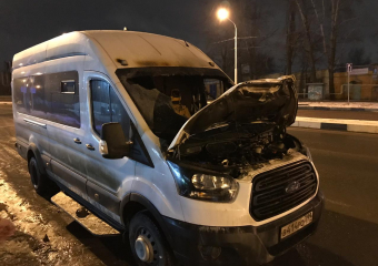 В Астрахани загорелся автобус