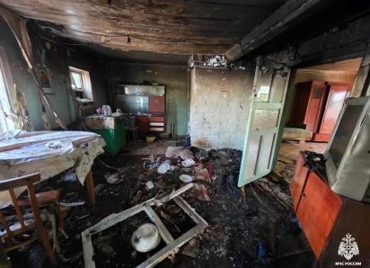 Под Астраханью сгорел жилой дом, пострадали двое человек