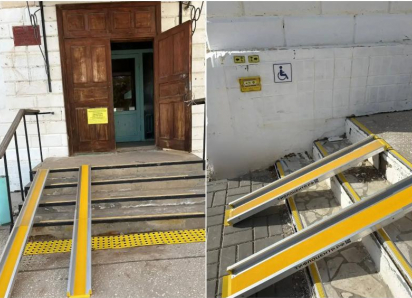 Под Астраханью при благоустройстве здания забыли о нуждах инвалидов