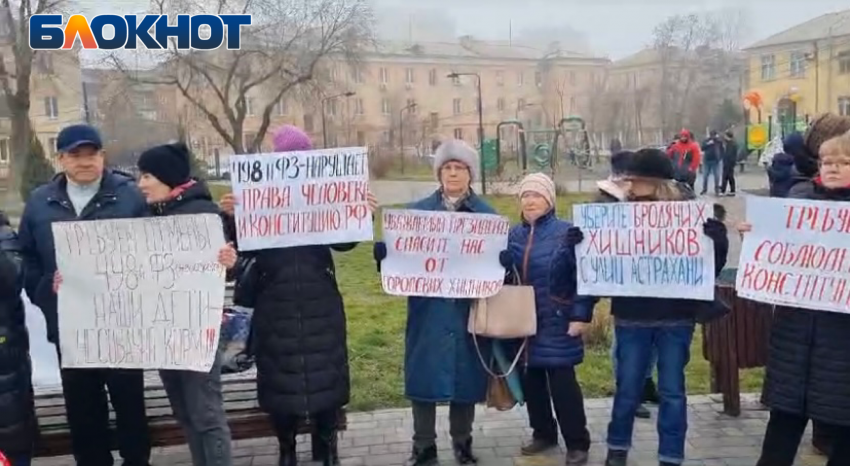 В парке «Дружба» прошел митинг противников агрессивных собак на улицах Астрахани