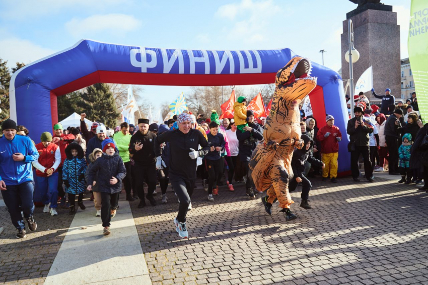 1 января в Астрахани  прошла пробежка «За здоровый образ жизни»