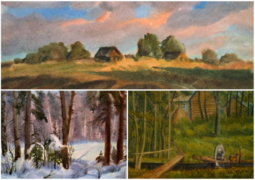 Астраханской галерее передали акварельные листы заслуженного художника России