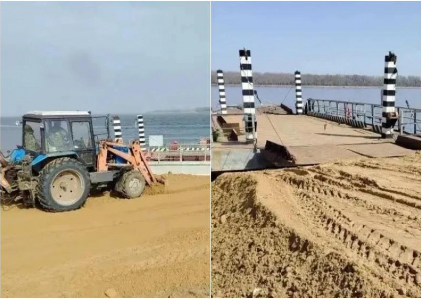 Под Астраханью восстановили подъездной путь к паромной переправе