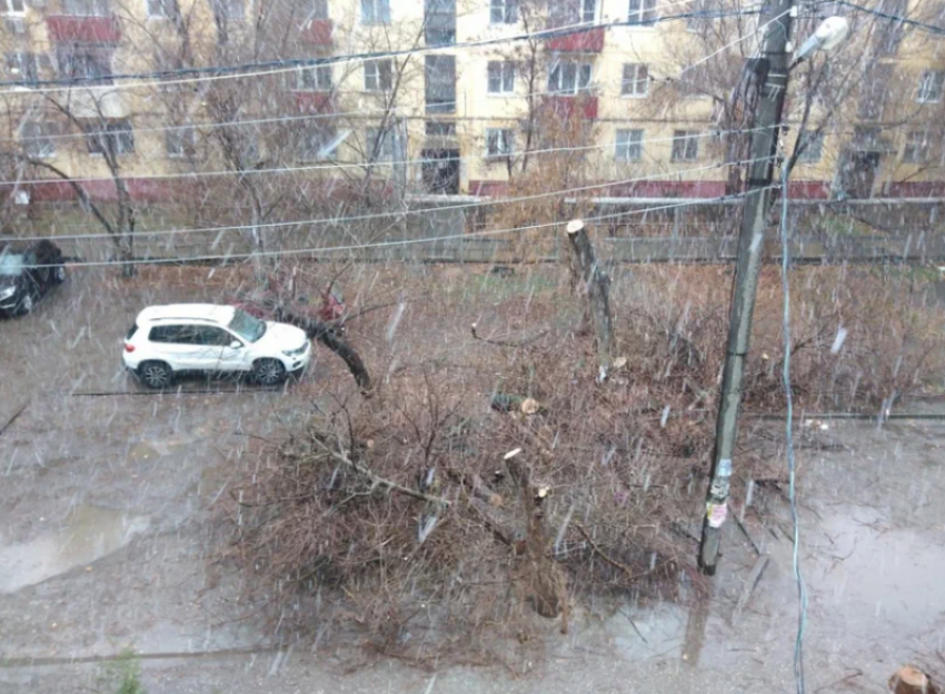 В Астрахани специалисты устраняют последствия двухдневной непогоды